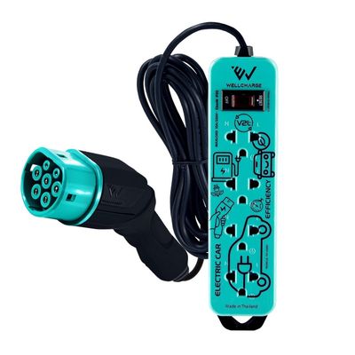 WELLCHARGE Vehicle To Load (V2L) 2.3W (4 Sockets, 1 Switch, 5M) VL-CS310-5M-VL01